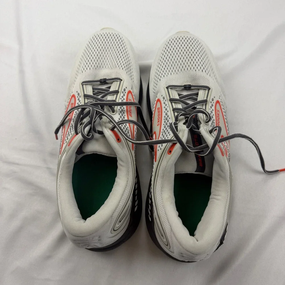 Brooks Beast GTS 23 Running Shoes Mens 12.5 Wide 2E Grey Orange Stability Sneake